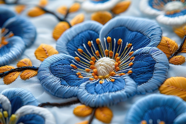 Вышитые цветы